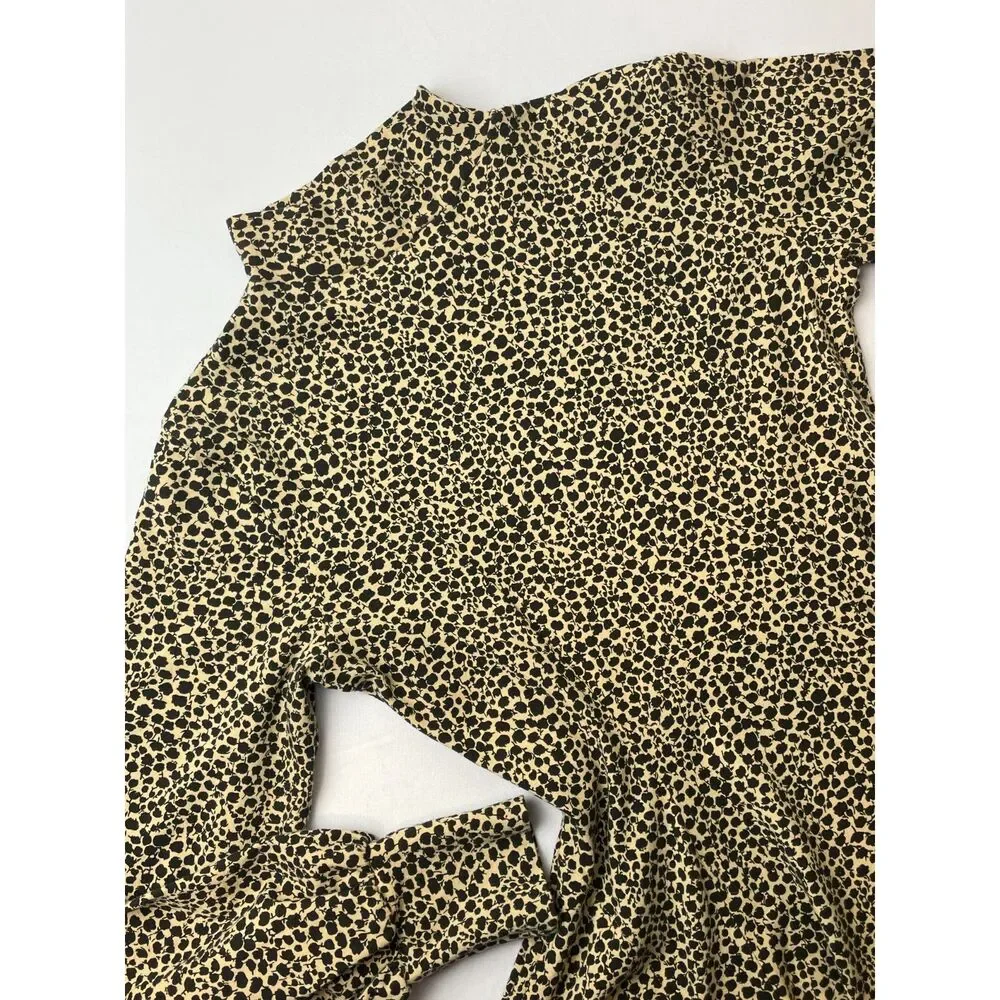 ~ NEW ModCloth M Dress Effie's Heart Cotton Spandex Pockets Long Sleeves Floral - Picture 14 of 15